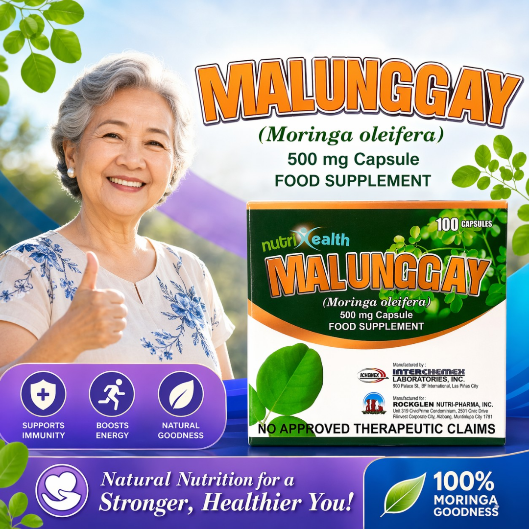 Malunggay (Moringa oleifera) 500mg capsule (100 capsules/box)