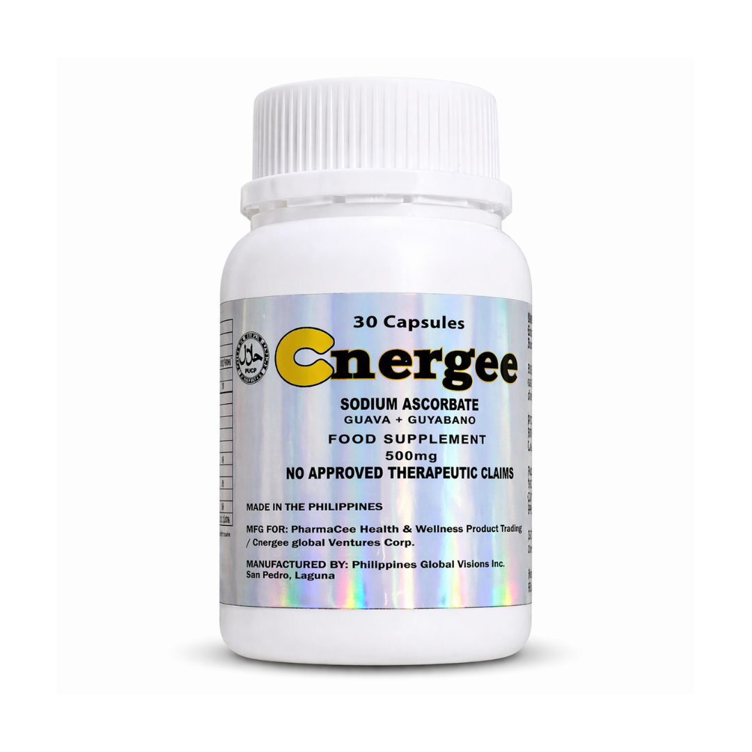 Cnergee Sodium Ascorbate + Guava + Guyabano 30 Capsules - Image 2