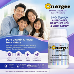 Cnergee Sodium Ascorbate + Guava + Guyabano 30 Capsules