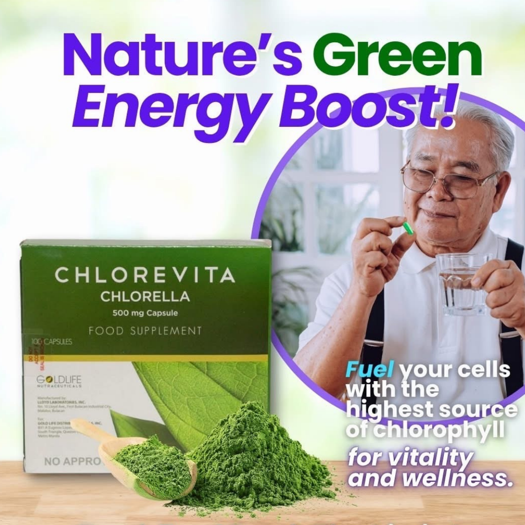 Chlorevita Chlorella 500 mg capsule (100 capsules/box) - Image 2