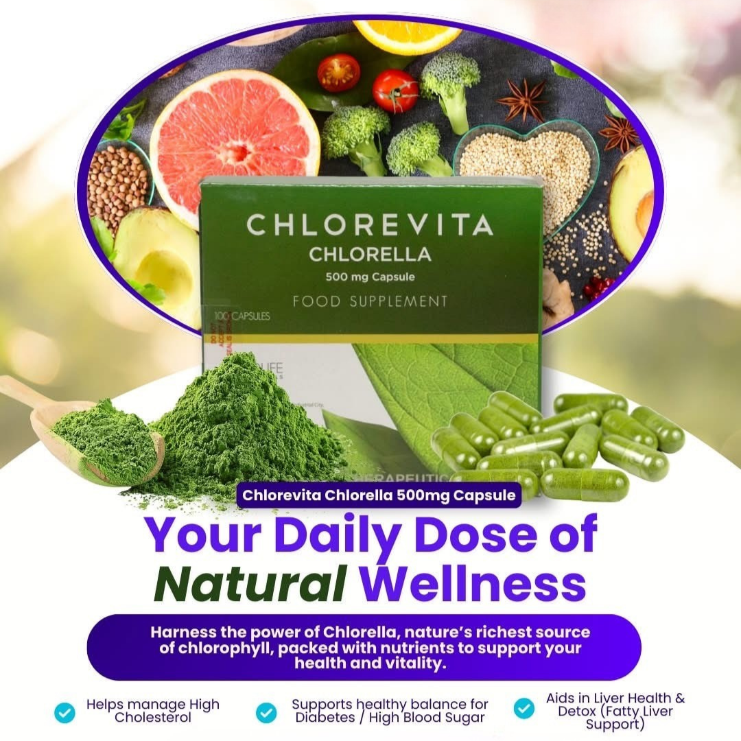 Chlorevita Chlorella 500 mg capsule (100 capsules/box)