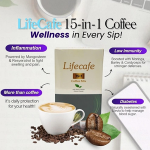 LifeCafe 15-in-1 Coffee (12 grams x 10 sachets / box)