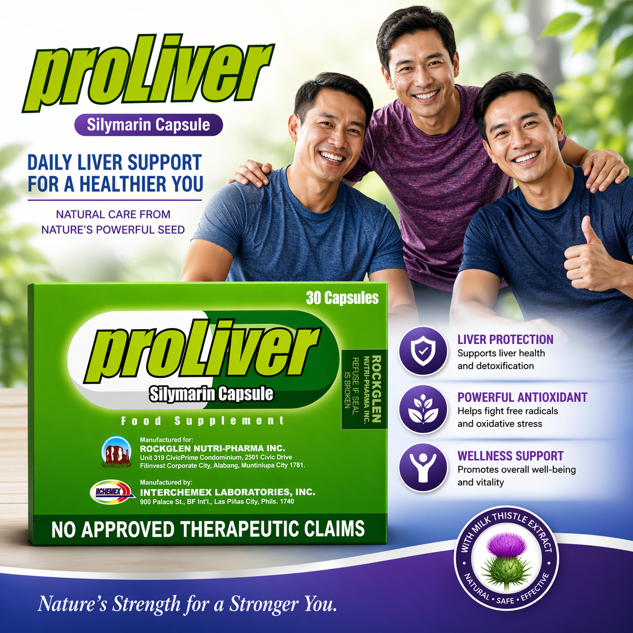 proLiver Silymarin 125 mg Capsule (30 capsules/box)